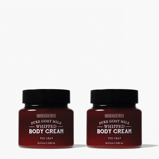 Two jars of Fig Leaf Whipped Body Cream
