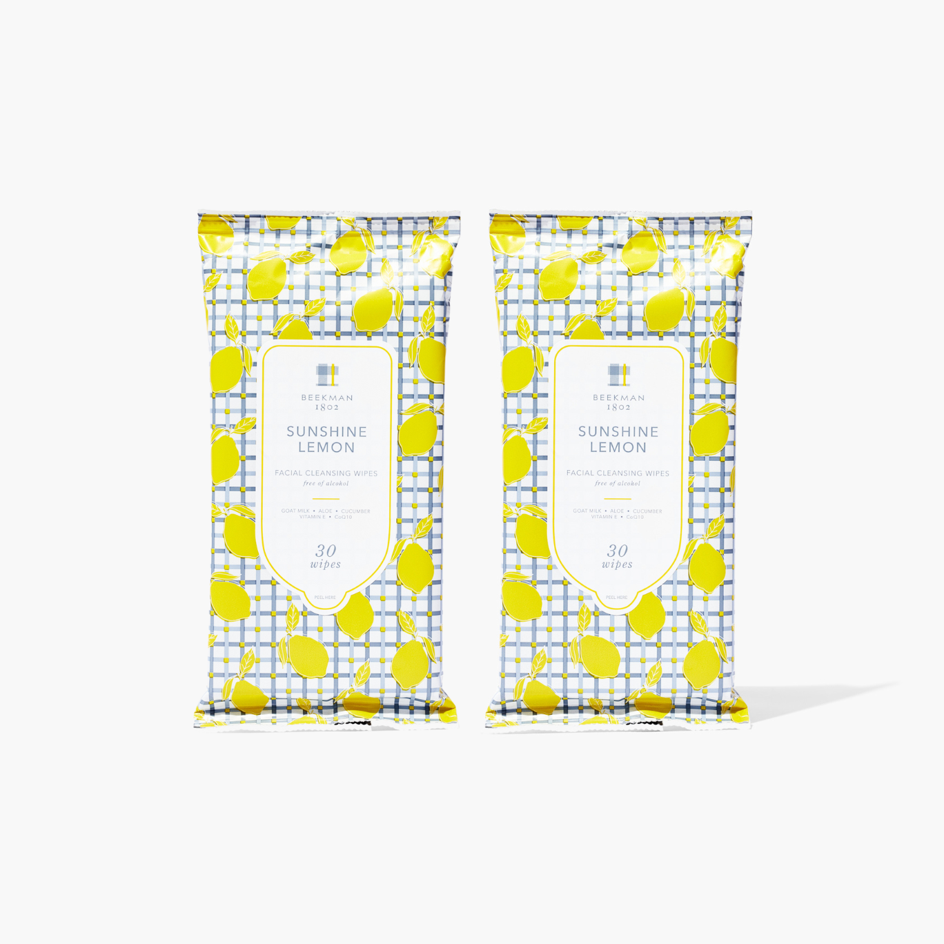Sunshine Lemon Face Wipes Set of 2