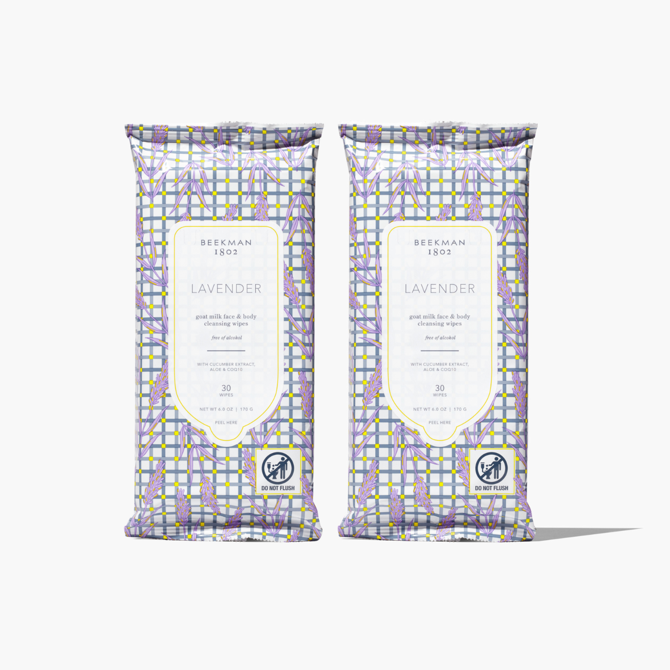 Lavender Face Wipes Set of 2