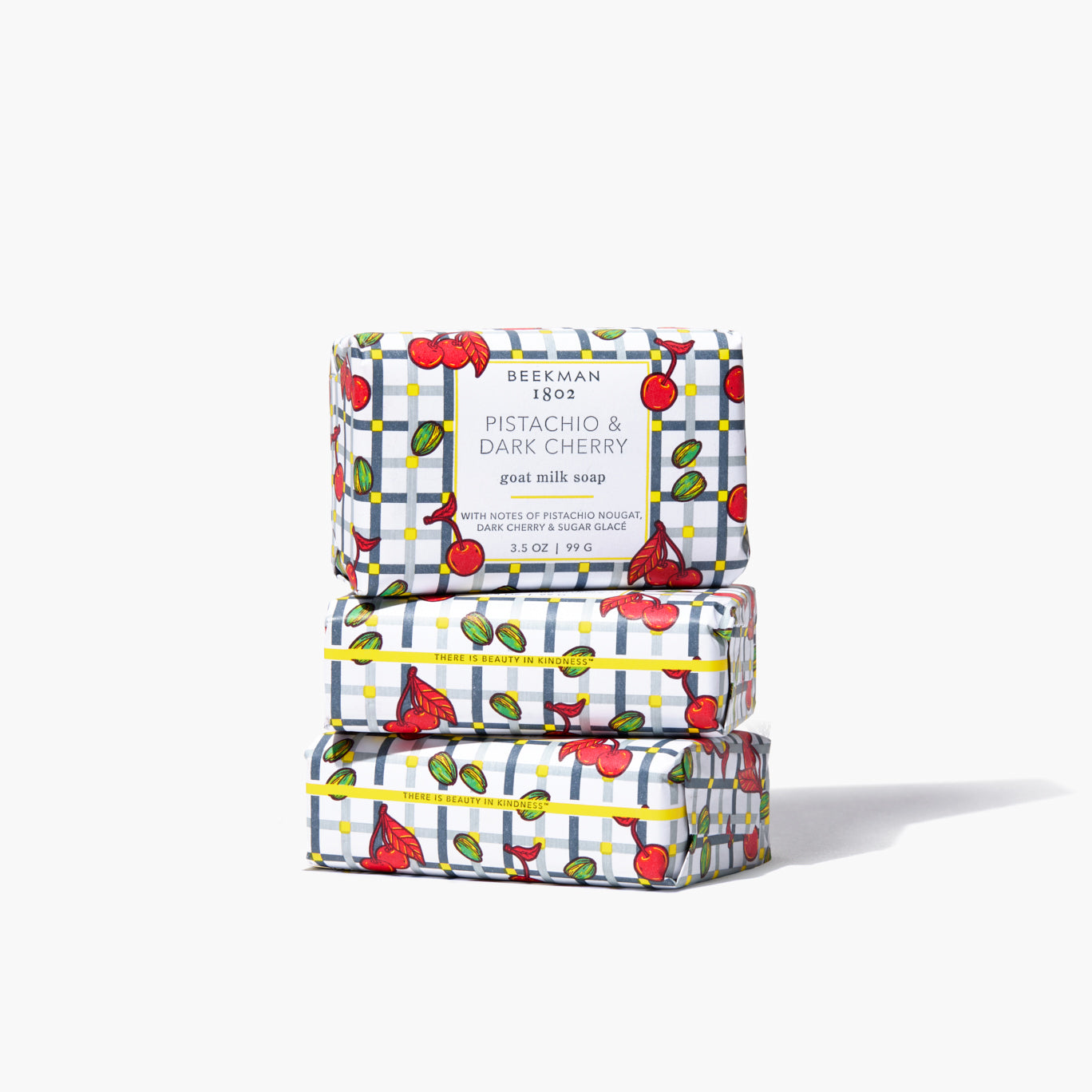 Pistachio & Dark Cherry 3-Pack Palm-Sized Bar Soap Set