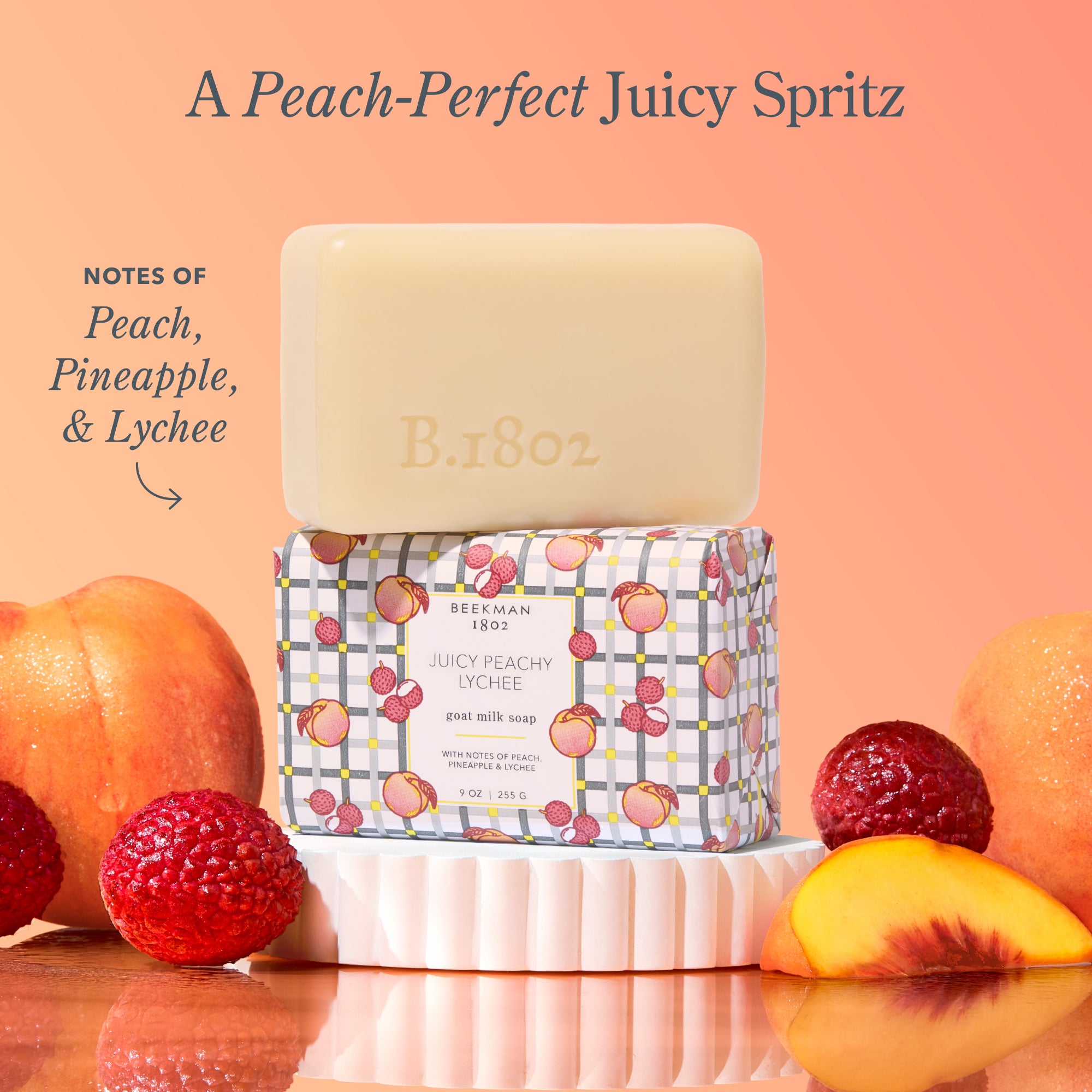 Juicy Peachy Lychee Goat Milk Soap