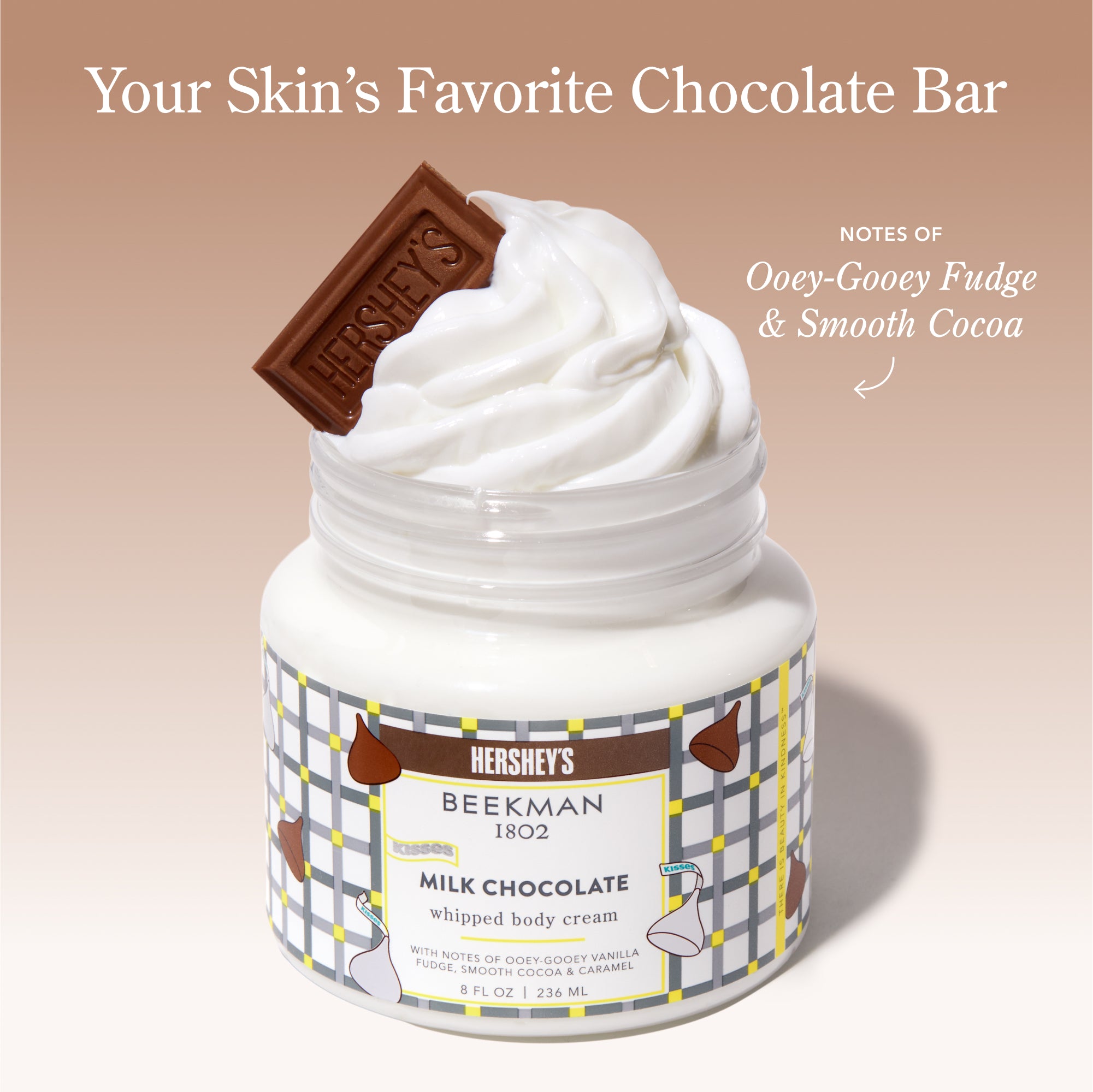 Limited-Edition Beekman 1802 x HERSHEY’S KISSES Milk Chocolate Whipped Body Cream