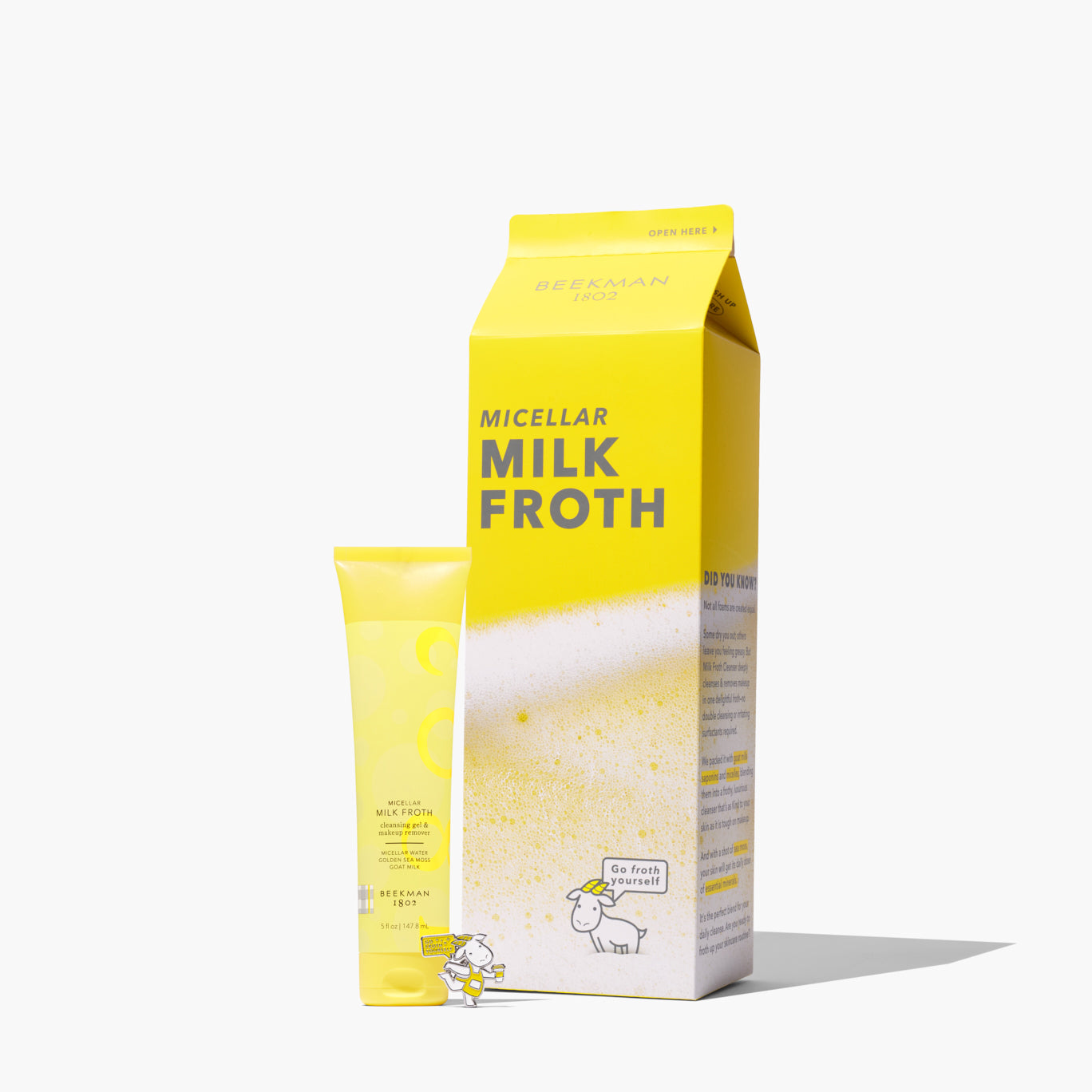 Micellar Milk Froth Cleansing Gel & Makeup Remover + Free Goatie Pin