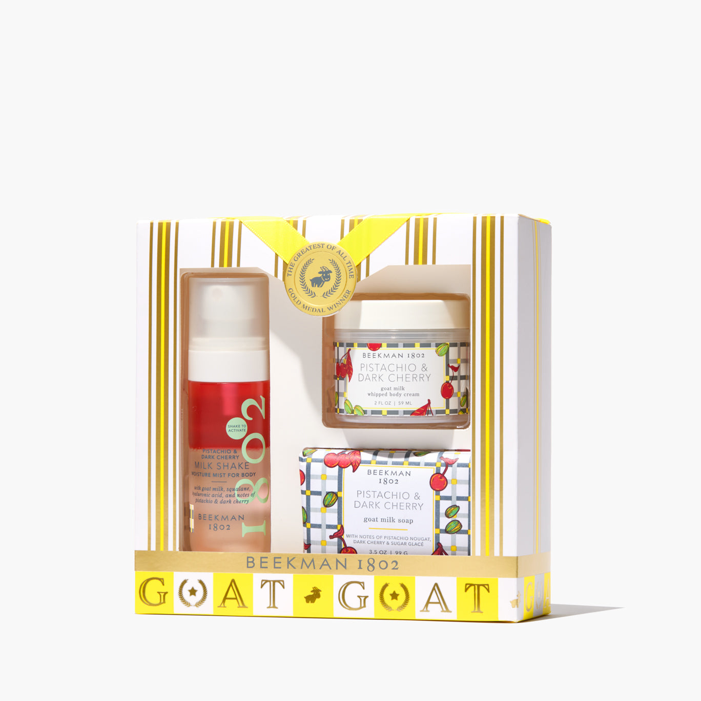 Just Desserts Pistachio & Dark Cherry 3-Piece Bodycare Gift Set