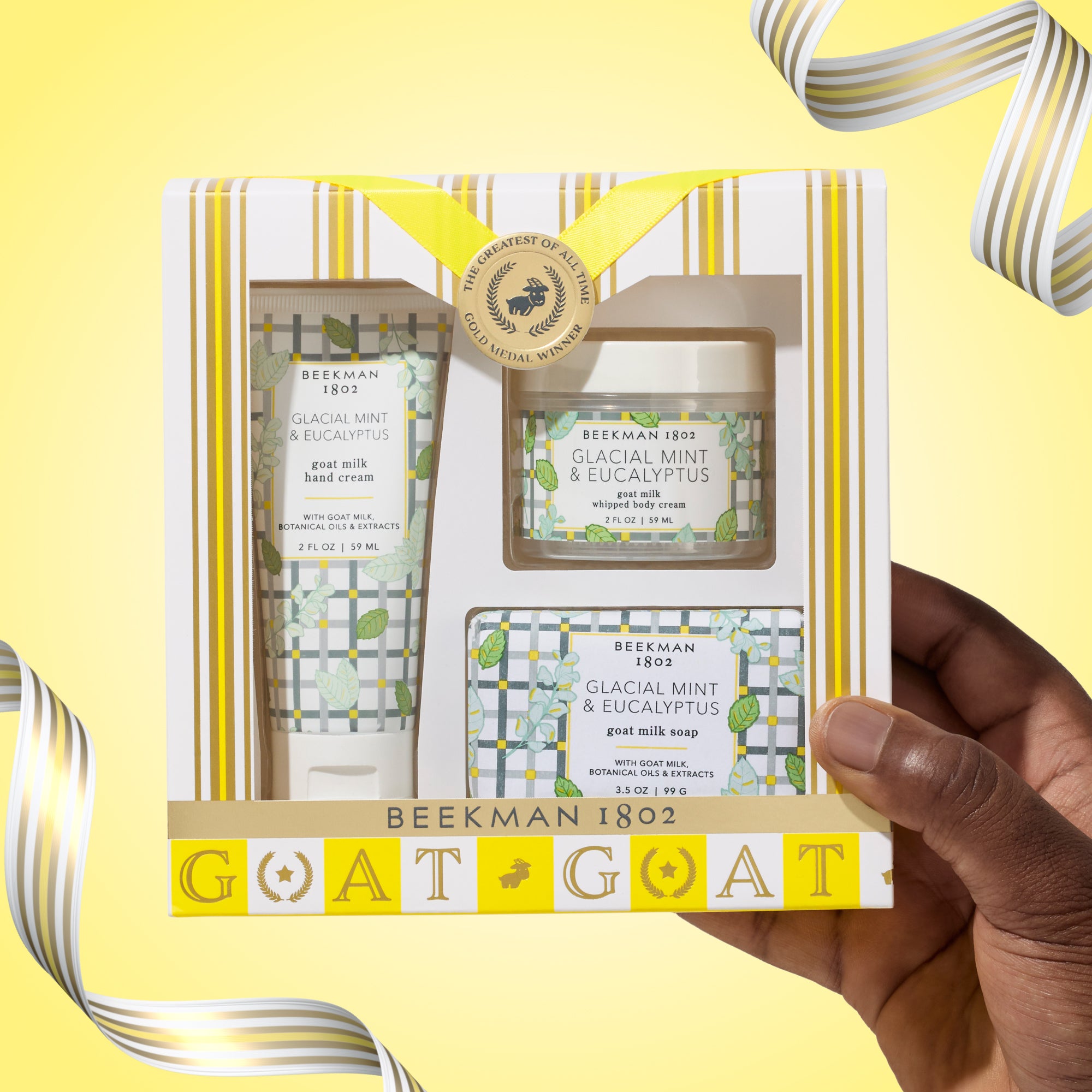 The G.O.A.T. Spa Day Glacial Mint & Eucalyptus 3-Piece Bodycare Gift Set