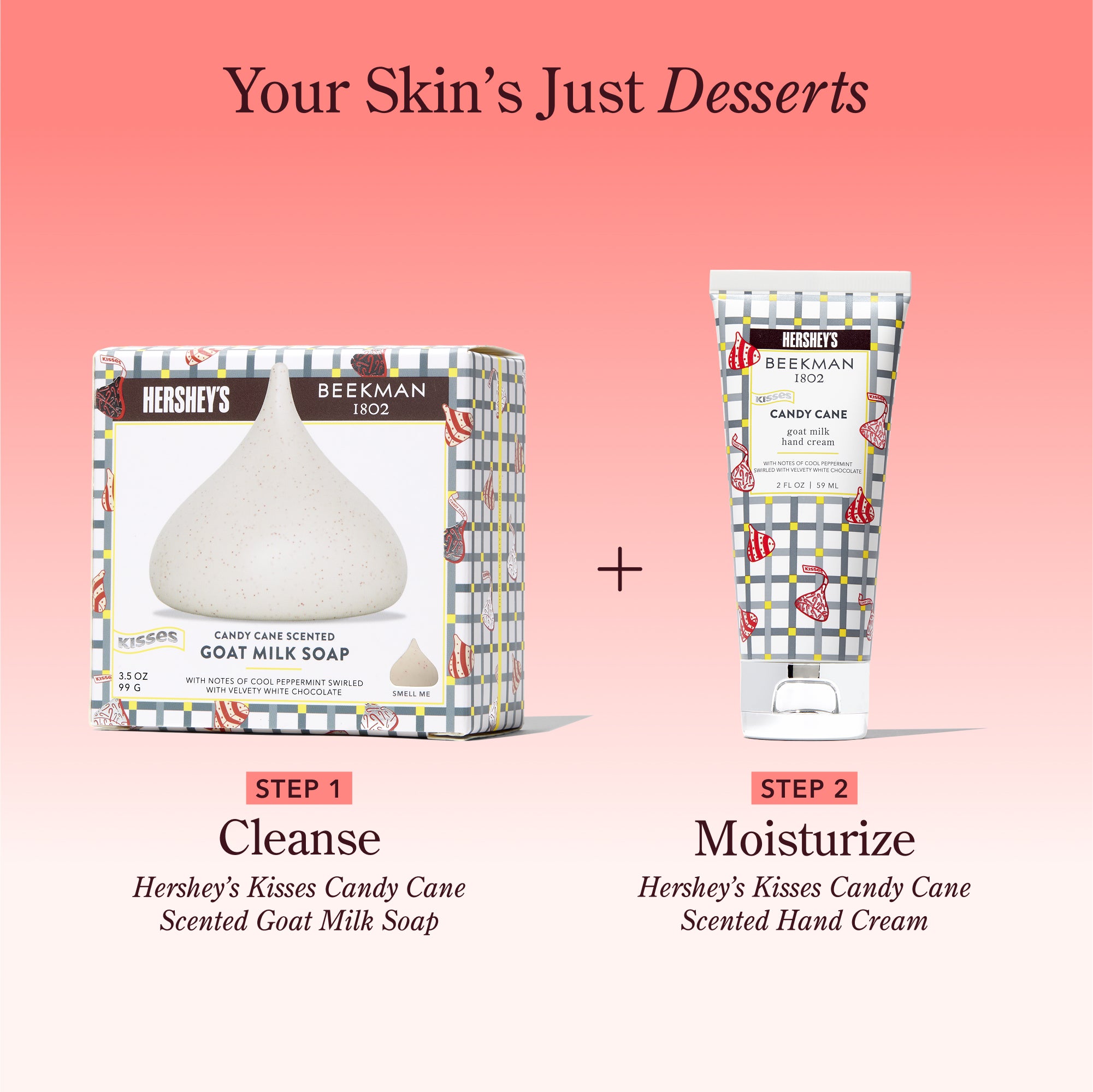 Limited-Edition Beekman 1802 x HERSHEY'S KISSES Candy Cane Hand Cream