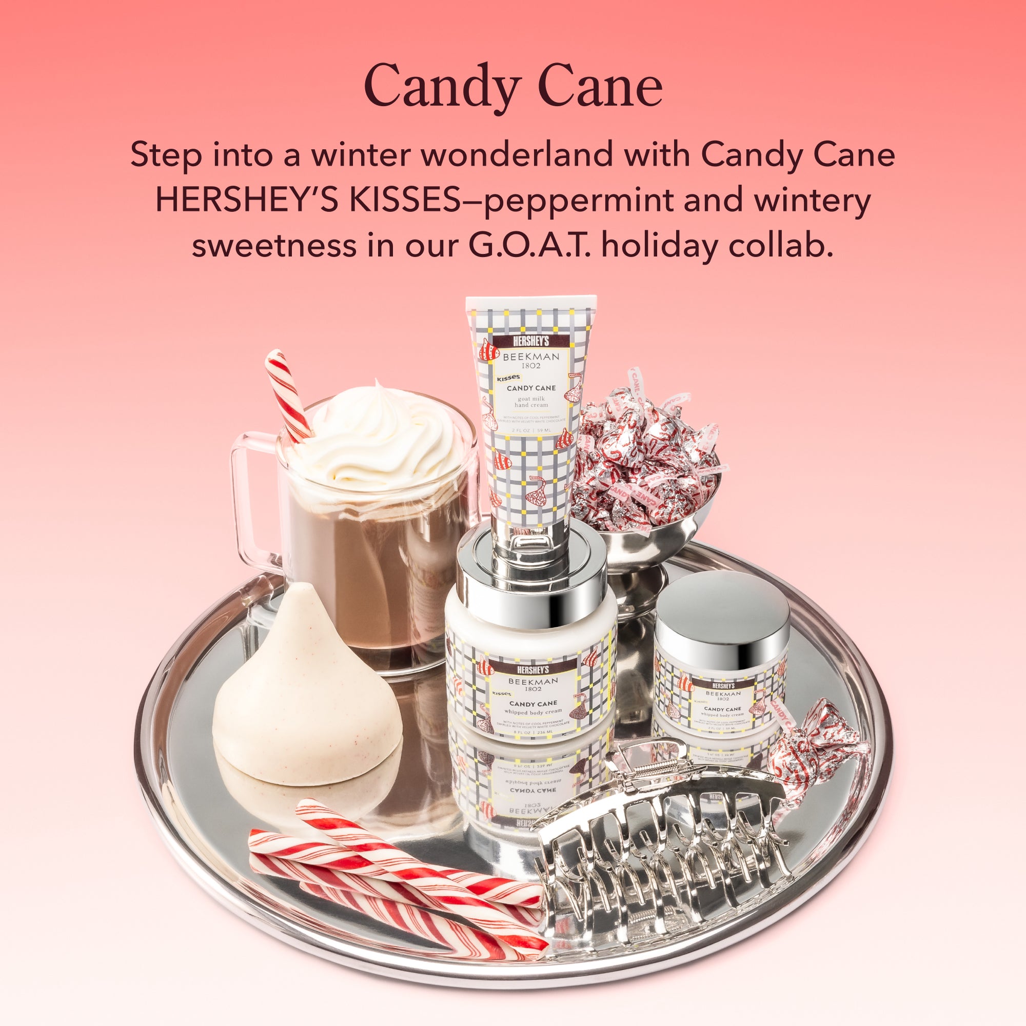 Limited-Edition Beekman 1802 x HERSHEY'S KISSES Candy Cane Hand Cream