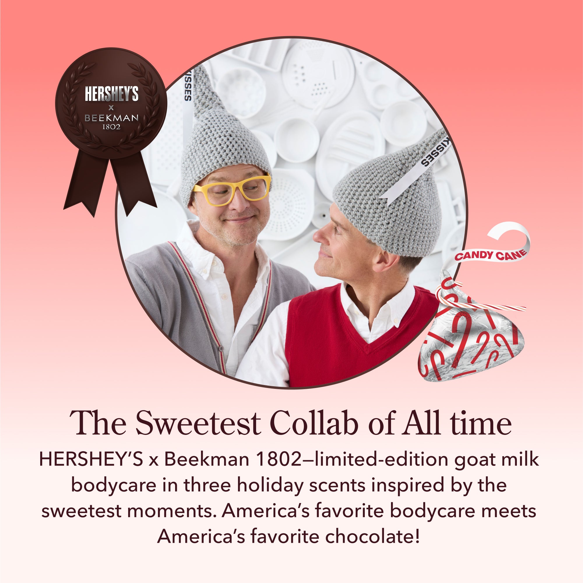 Limited-Edition Beekman 1802 x HERSHEY'S KISSES Candy Cane Hand Cream