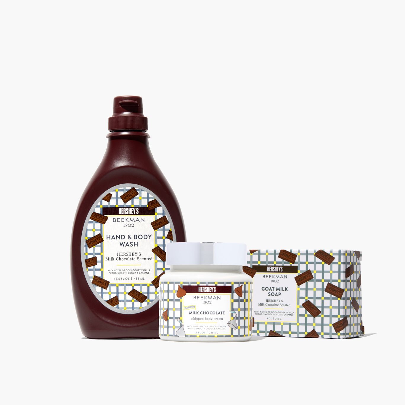 Limited-Edition Beekman 1802 x Hershey's Milk Chocolate Bodycare Trio