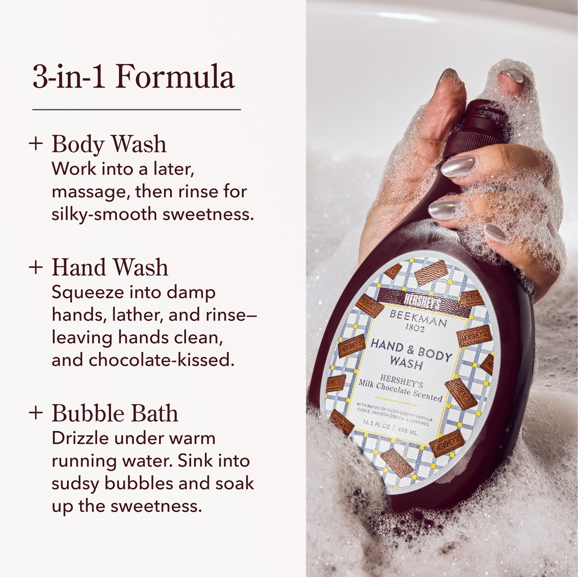 Limited-Edition Beekman 1802 x Hershey's Milk Chocolate Bodycare Trio