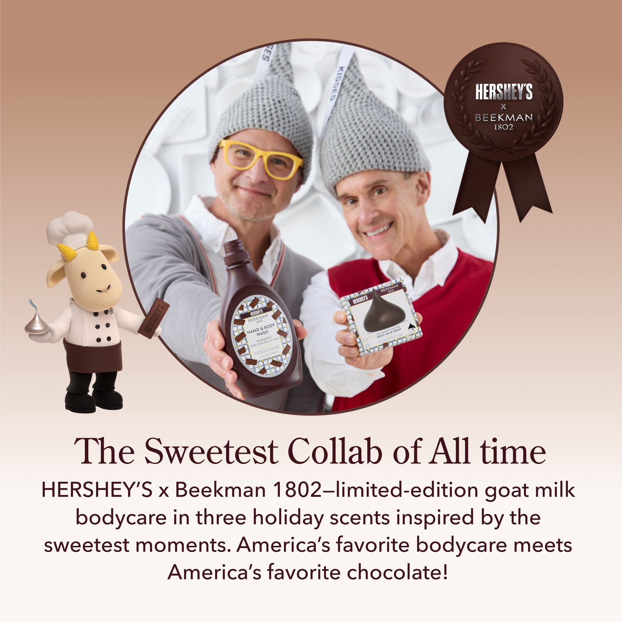 Limited-Edition Beekman 1802 x HERSHEY'S KISSES Milk Chocolate Goat Milk Soap