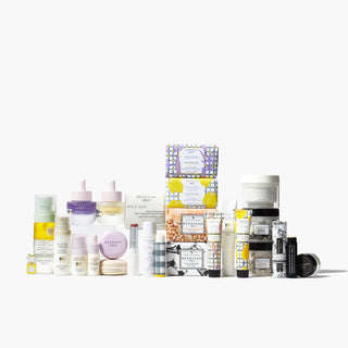 All 24 products featured in Beekman 1802's 2023 Slice of Kindness Advent Calendar all stacked together, on a white background.