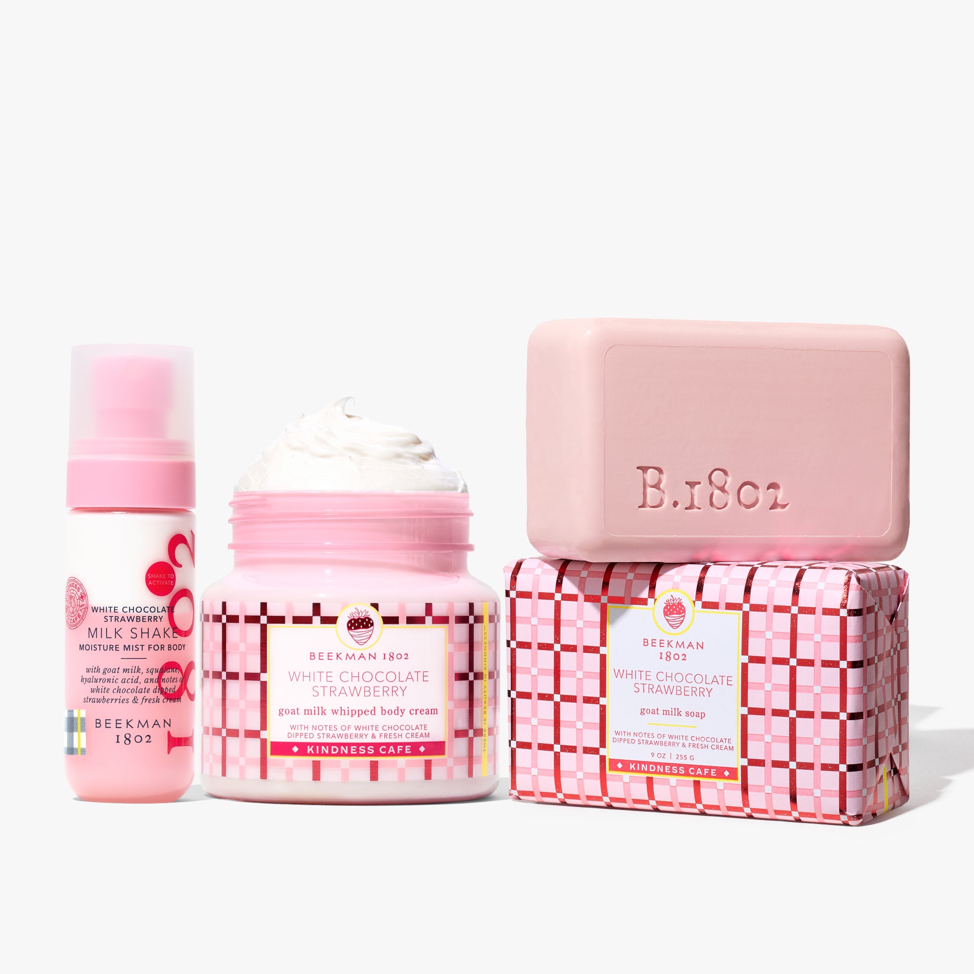 White Chocolate Strawberry Strawberries & Cream Bodycare Routine