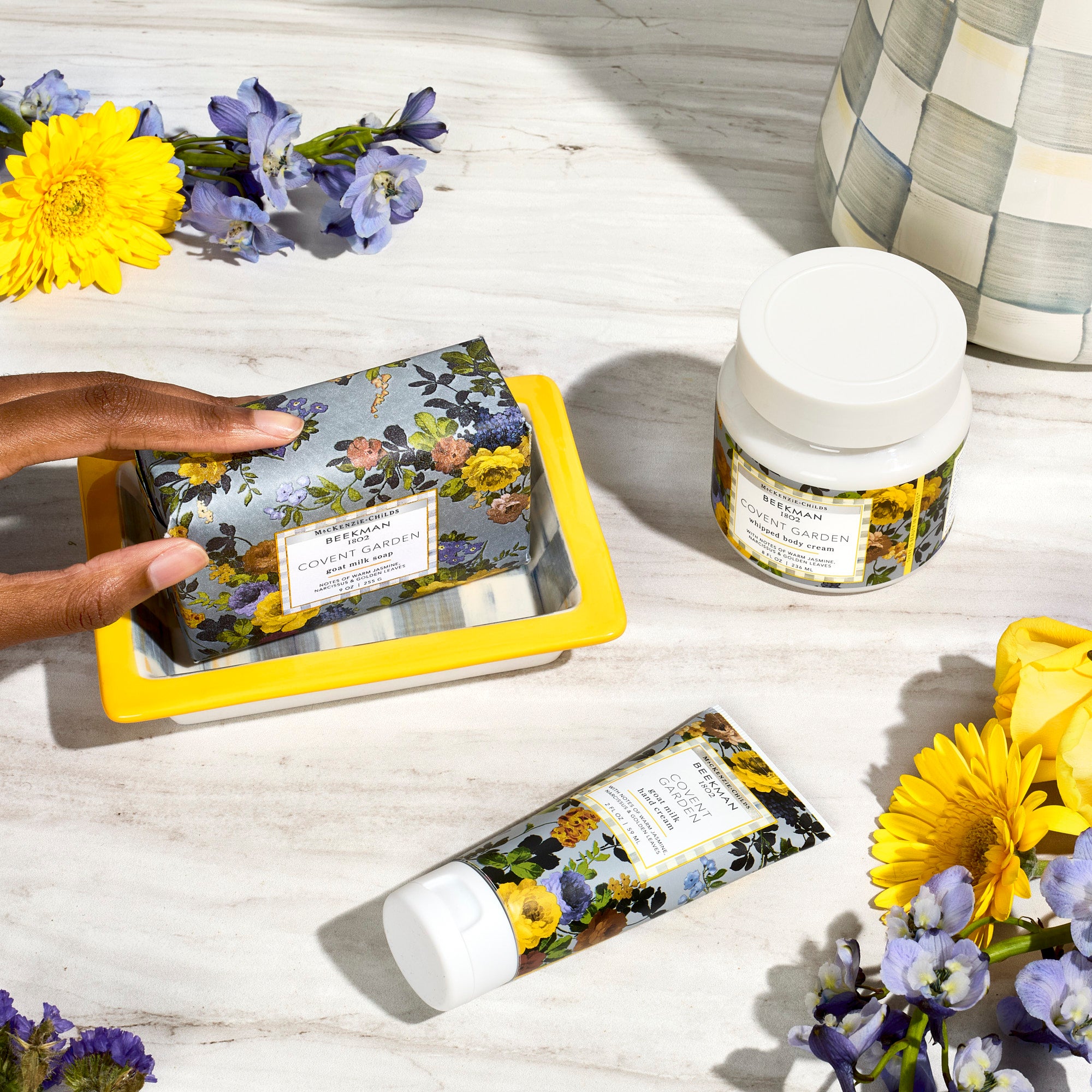 Beekman 1802 x MacKenzie-Childs Covent Garden Palm-Sized Goat Milk Soap