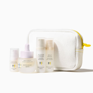 Self-Kindness Skincare Kit Products on grey Background
