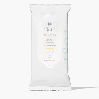 beekman 1802 smooth 30 count face wipes.