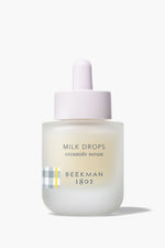 Milk Drops Ceramide Serum on grey background