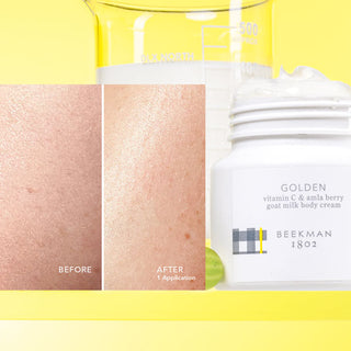 Golden Vitamin C & Amla Berry Whipped Body Cream Before & After